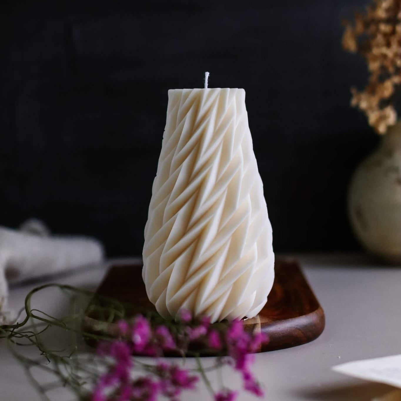 Ziggy Candle Mould 0 - Silicone Mould, Mold for DIY Candles. Created using candle making kit with cotton candle wicks and candle colour chips. Using soy wax for pillar candles. Sold by Myka Candles Moulds Australia
