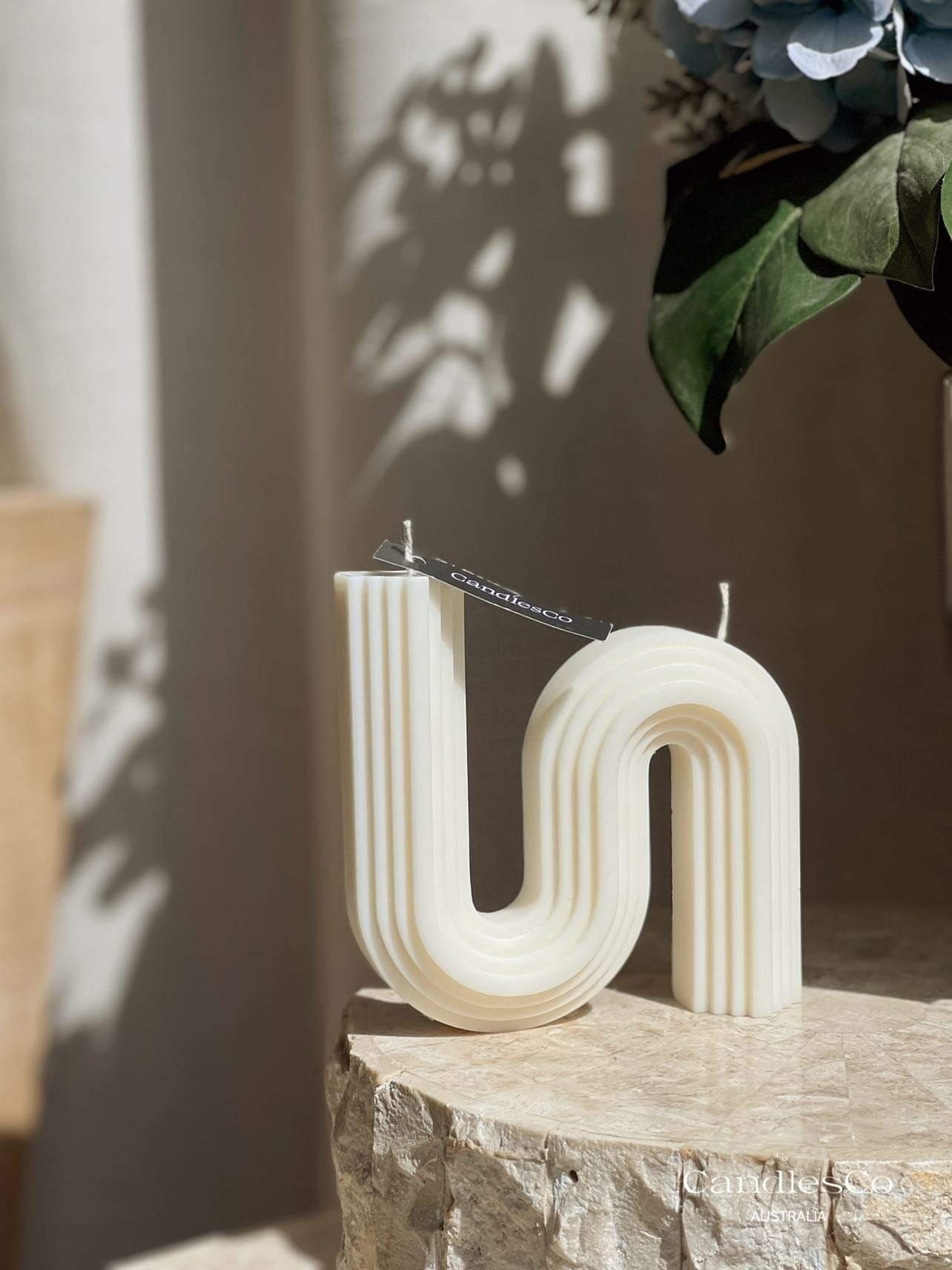 Large Wavy Candle Mould 2 - Silicone Mould, Mold for DIY Candles. Created using candle making kit with cotton candle wicks and candle colour chips. Using soy wax for pillar candles. Sold by Myka Candles Moulds Australia