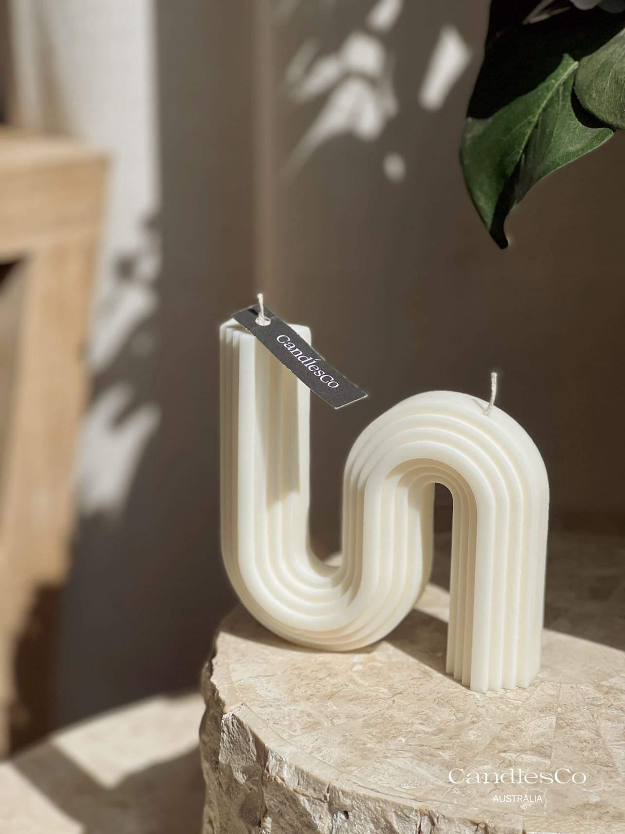 Large Wavy Candle Mould 3 - Silicone Mould, Mold for DIY Candles. Created using candle making kit with cotton candle wicks and candle colour chips. Using soy wax for pillar candles. Sold by Myka Candles Moulds Australia