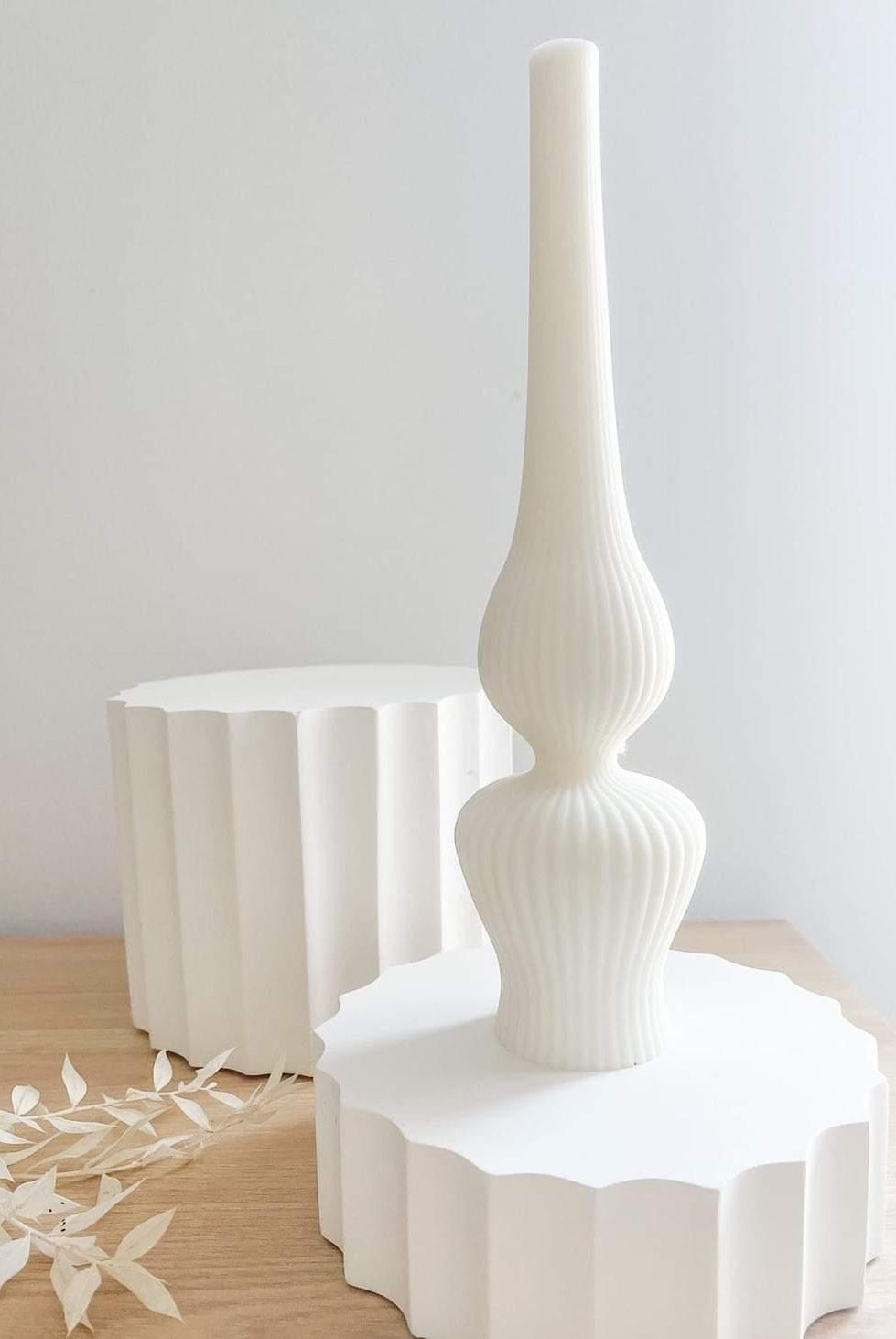 Oil Lamp Candle Mould 2 - Silicone Mould, Mold for DIY Candles. Created using candle making kit with cotton candle wicks and candle colour chips. Using soy wax for pillar candles. Sold by Myka Candles Moulds Australia