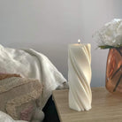 Belle Candle Mould 1 - Silicone Mould, Mold for DIY Candles. Created using candle making kit with cotton candle wicks and candle colour chips. Using soy wax for pillar candles. Sold by Myka Candles Moulds Australia