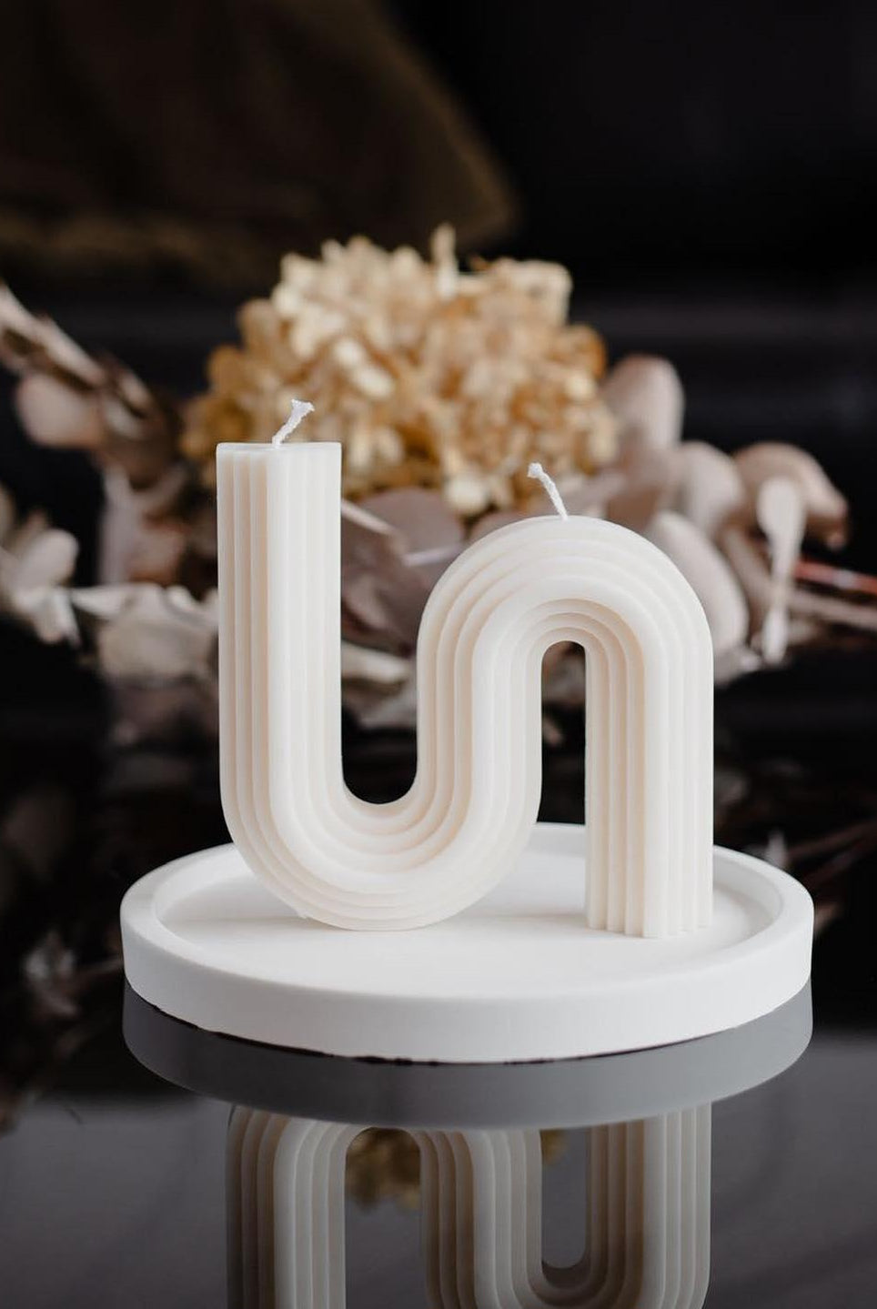 Large Wavy Candle Mould 0 - Silicone Mould, Mold for DIY Candles. Created using candle making kit with cotton candle wicks and candle colour chips. Using soy wax for pillar candles. Sold by Myka Candles Moulds Australia