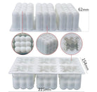 Bubble Candle Mould - 6 Cavities 1 - Silicone Mould, Mold for DIY Candles. Created using candle making kit with cotton candle wicks and candle colour chips. Using soy wax for pillar candles. Sold by Myka Candles Moulds Australia