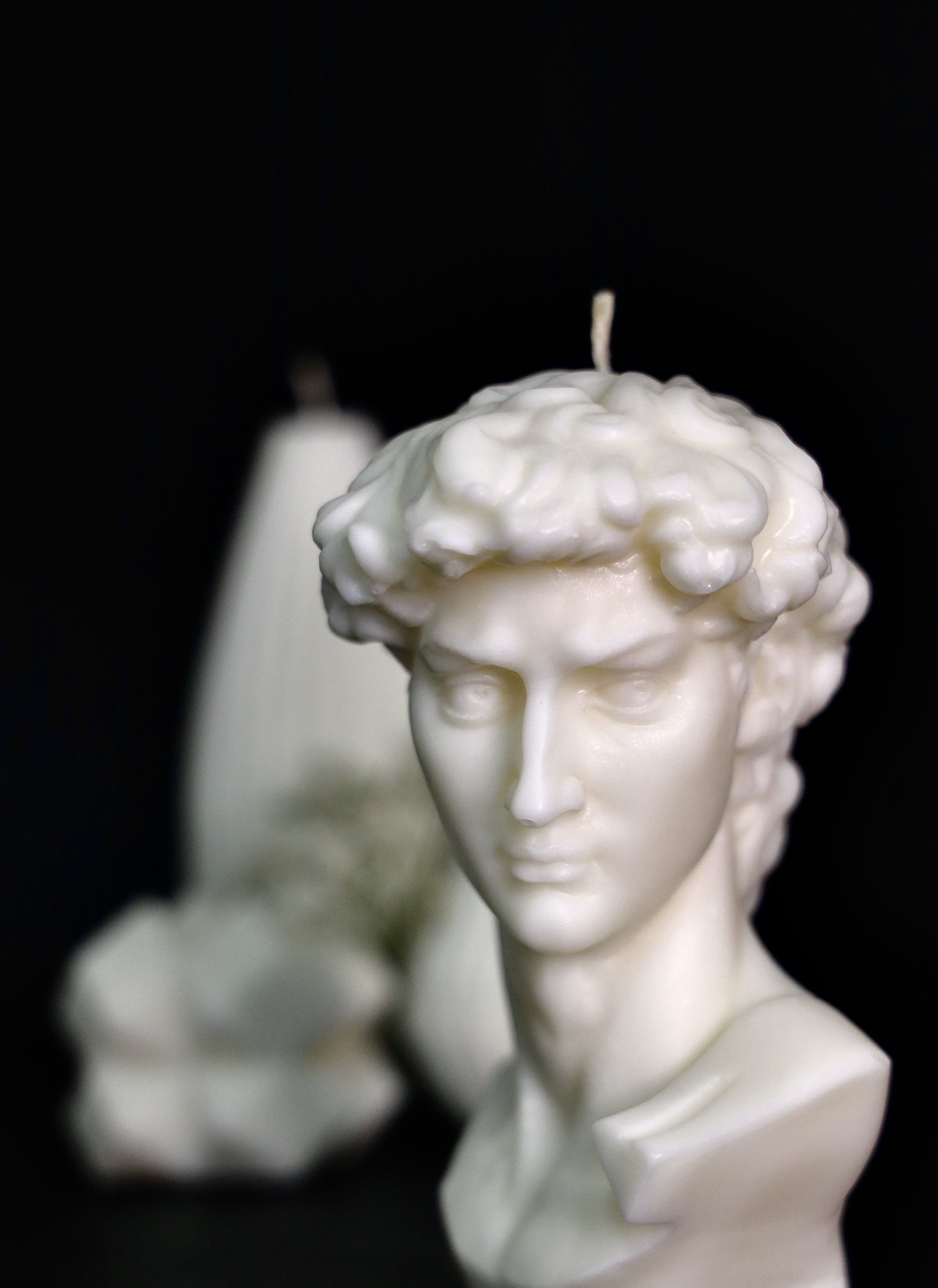 David Candle Mould 1 - Silicone Mould, Mold for DIY Candles. Created using candle making kit with cotton candle wicks and candle colour chips. Using soy wax for pillar candles. Sold by Myka Candles Moulds Australia