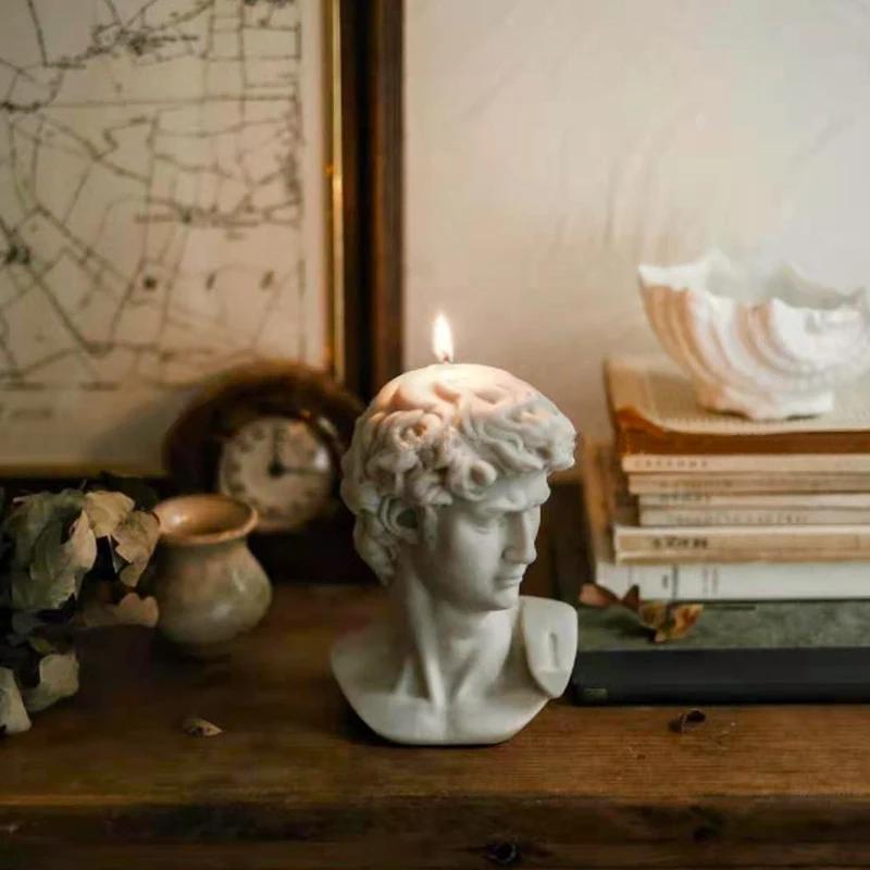 David Candle Mould 0 - Silicone Mould, Mold for DIY Candles. Created using candle making kit with cotton candle wicks and candle colour chips. Using soy wax for pillar candles. Sold by Myka Candles Moulds Australia