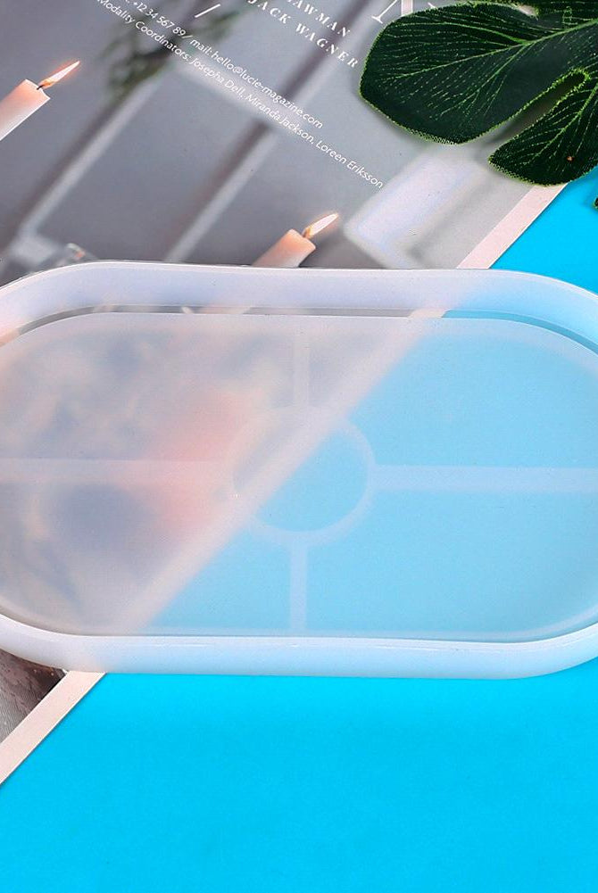 Oval Tray Candle Mould 3 - Silicone Mould, Mold for DIY Candles. Created using candle making kit with cotton candle wicks and candle colour chips. Using soy wax for pillar candles. Sold by Myka Candles Moulds Australia