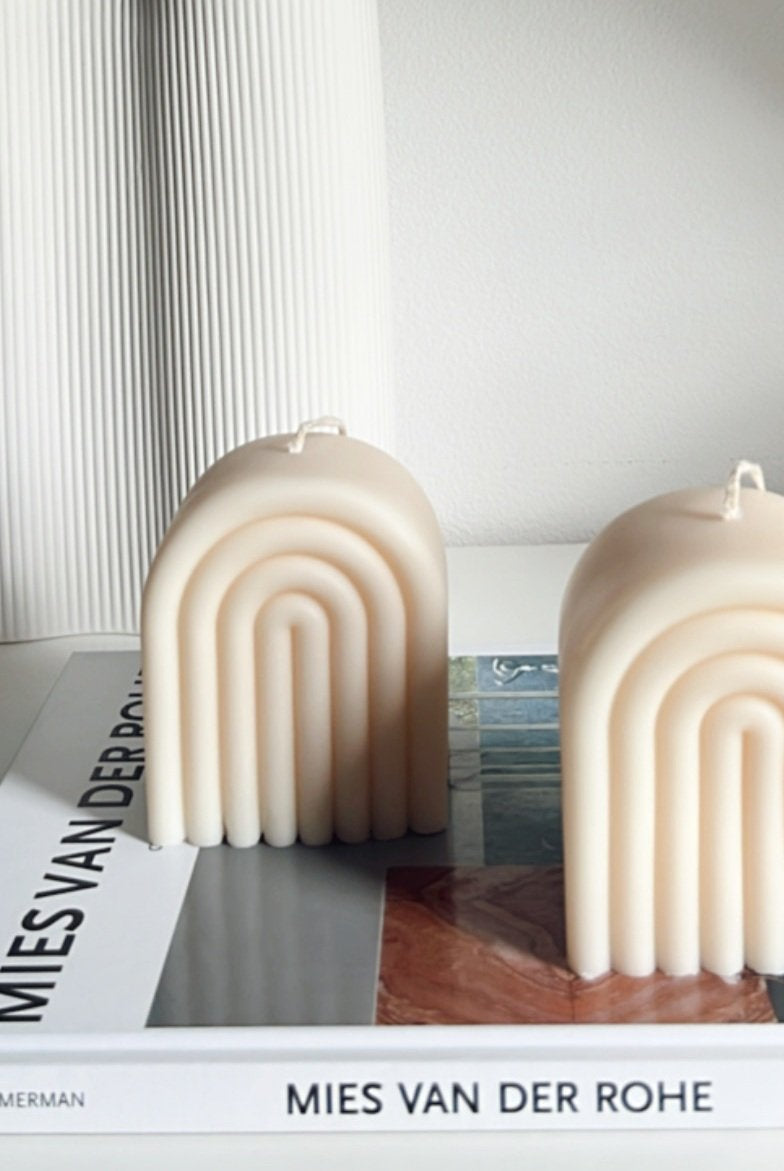 Rainbow Candle Mould 0 - Silicone Mould, Mold for DIY Candles. Created using candle making kit with cotton candle wicks and candle colour chips. Using soy wax for pillar candles. Sold by Myka Candles Moulds Australia