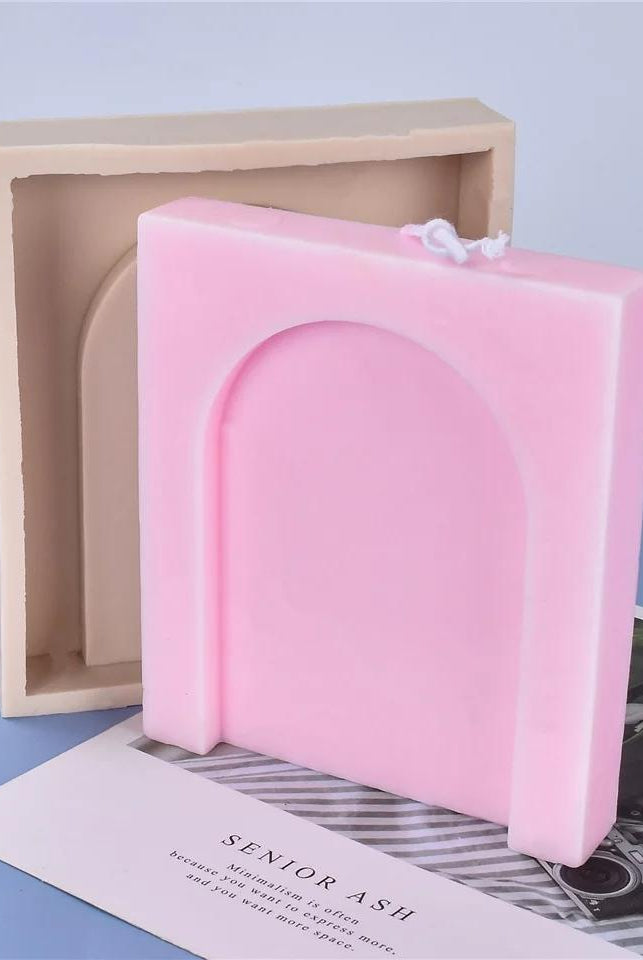 Ruins Candle Mould 3 - Silicone Mould, Mold for DIY Candles. Created using candle making kit with cotton candle wicks and candle colour chips. Using soy wax for pillar candles. Sold by Myka Candles Moulds Australia