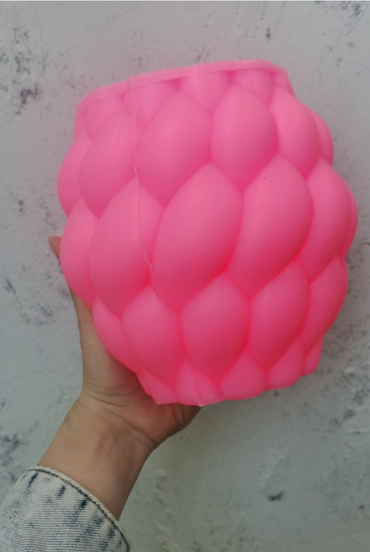 Braid Candle Mould 4 - Silicone Mould, Mold for DIY Candles. Created using candle making kit with cotton candle wicks and candle colour chips. Using soy wax for pillar candles. Sold by Myka Candles Moulds Australia