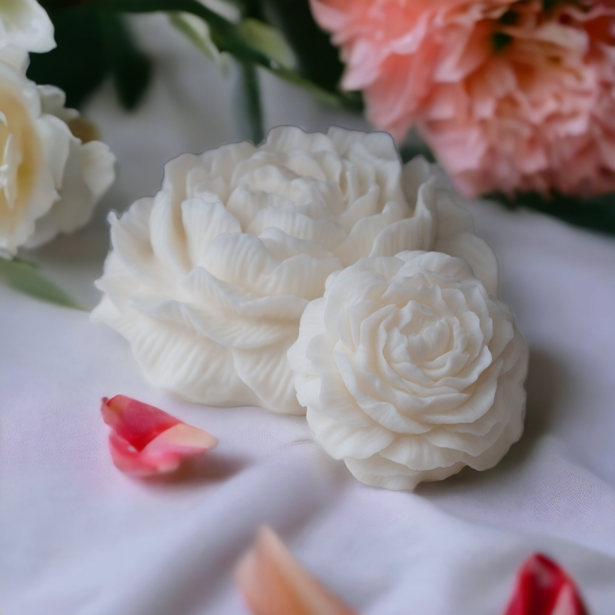New Styles The Large Sized Peony Flower Candle Mold Weddings Birthdays  Mother'S Day Gifts