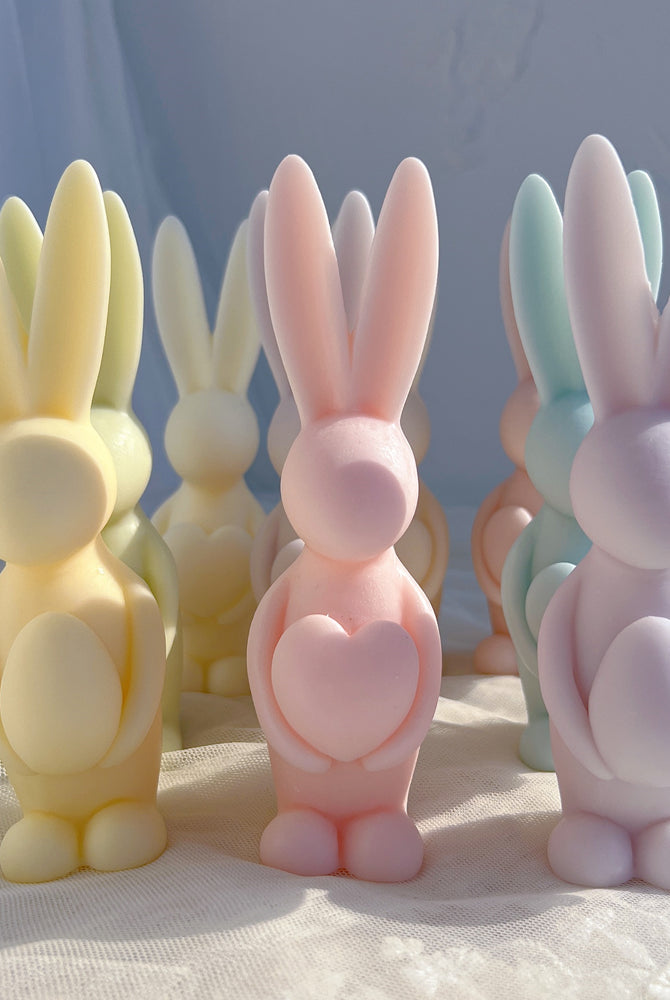 bunny heart candle moulds