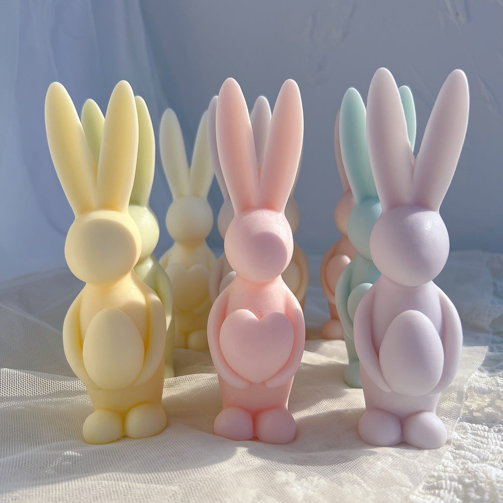 bunny heart candle moulds