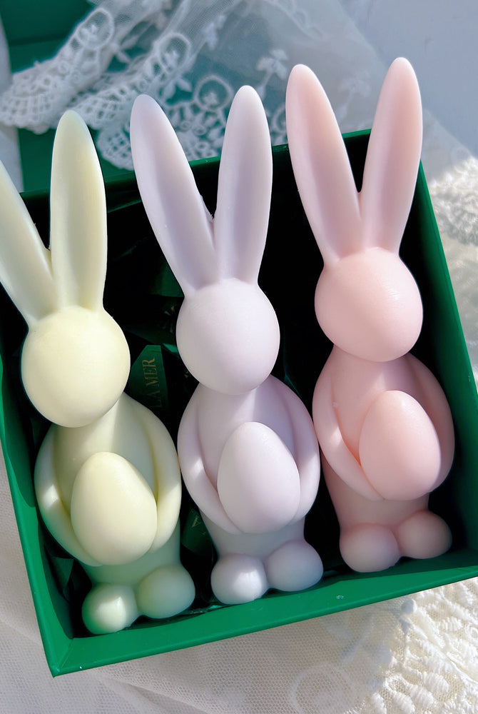 Easter Bunny heart candle moulds