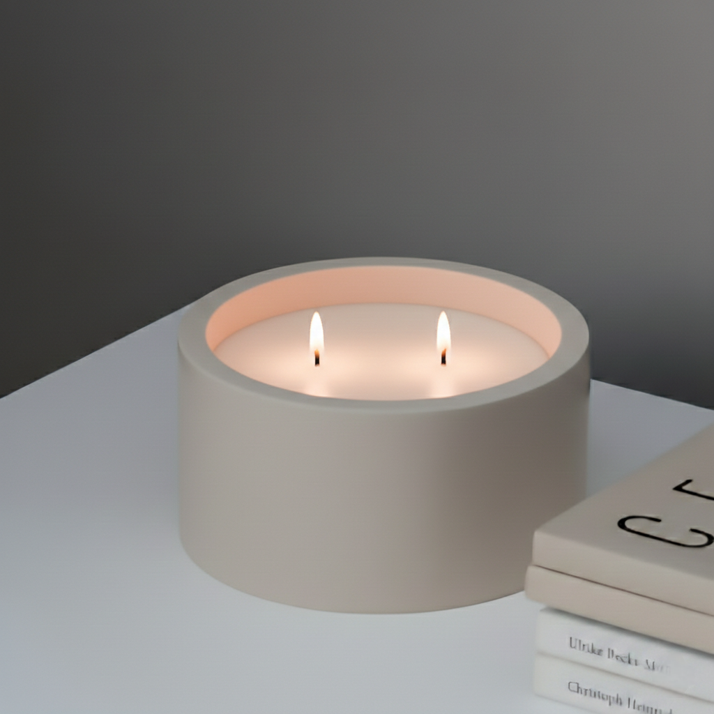 The 12cm Straight Candle Jar Mould silicone candle mould from MYKA Candles and Moulds, a professional supply for vessel casting and candle making.