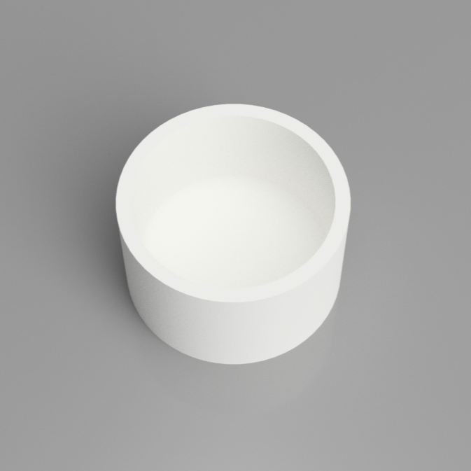 A 3D 12cm Straight Candle Jar Mould silicone candle mold from MYKA Candles and Moulds, perfect for resin vessel moulds and floral vases.