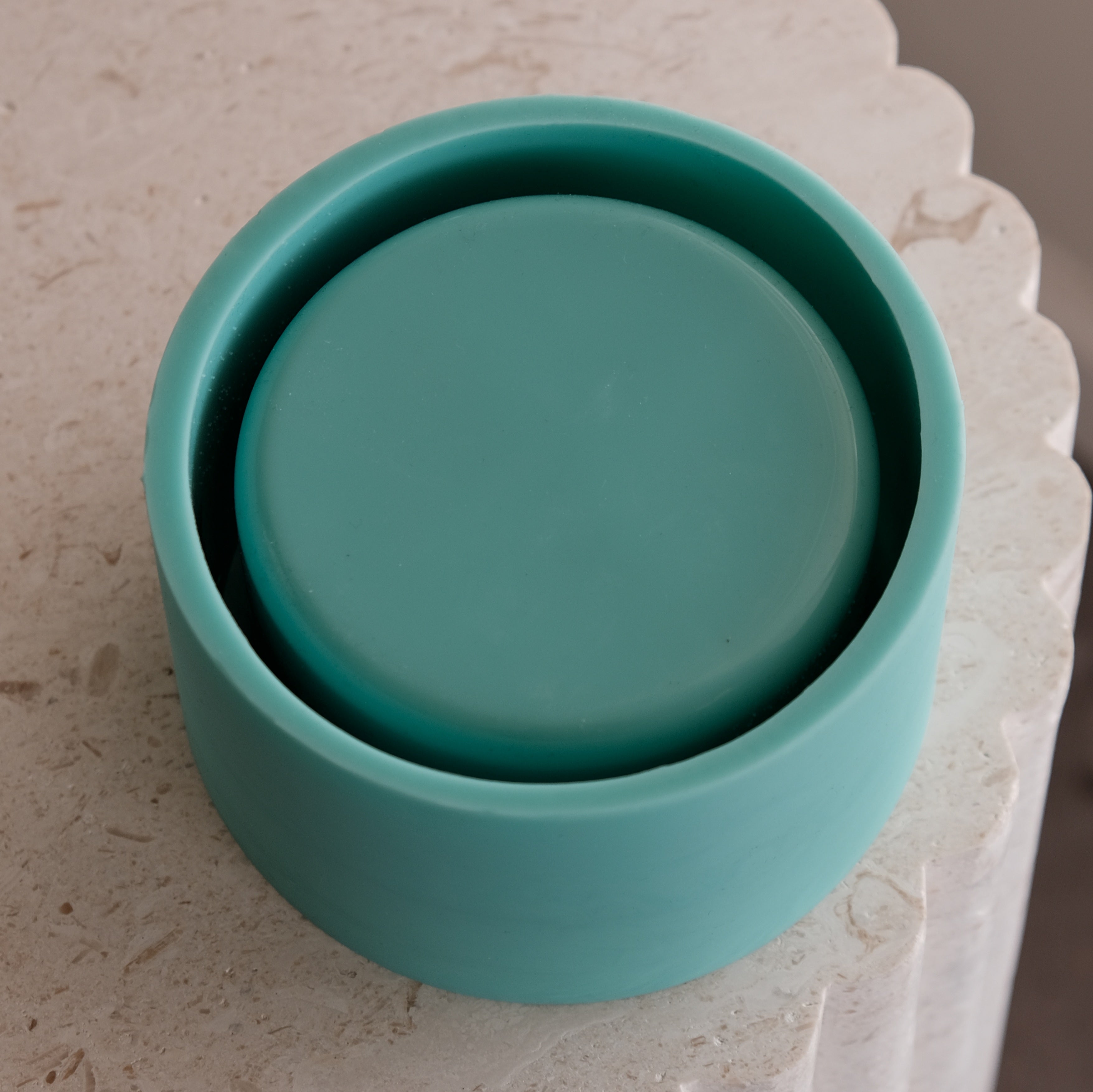 A detailed 12cm Straight Candle Jar Mould silicone candle mould by MYKA Candles and Moulds, perfect for casting concrete vessels and resin moulds.