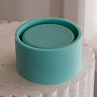 A 12cm Straight Candle Jar Mould silicone candle mold by MYKA Candles and Moulds, designed for easy release of concrete and plaster vessels.