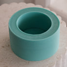 The flexible 12cm Straight Candle Jar Mould silicone candle mould by MYKA Candles and Moulds, suitable for plaster casting and candle making.