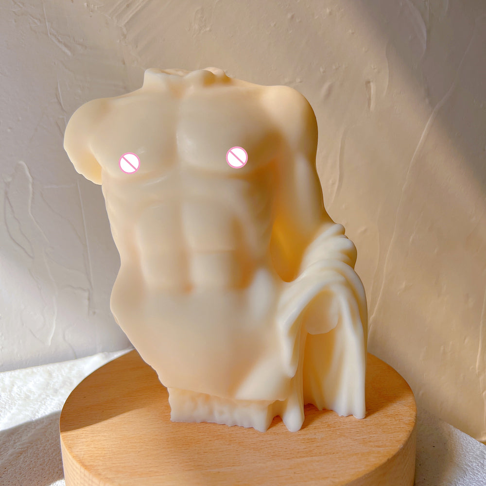 A heat-resistant Adonis Candle Mould silicone candle mould by MYKA Candles and Moulds, ideal for soap, resin, and baking mould applications.