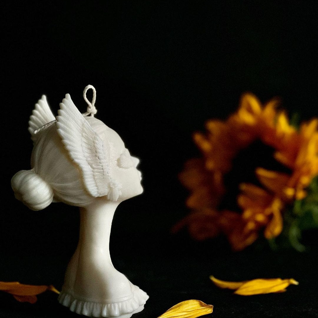 An intricate Aetherial Fae Candle Mould silicone candle mold by MYKA Candles and Moulds, designed for aesthetic candles and resin moulds.