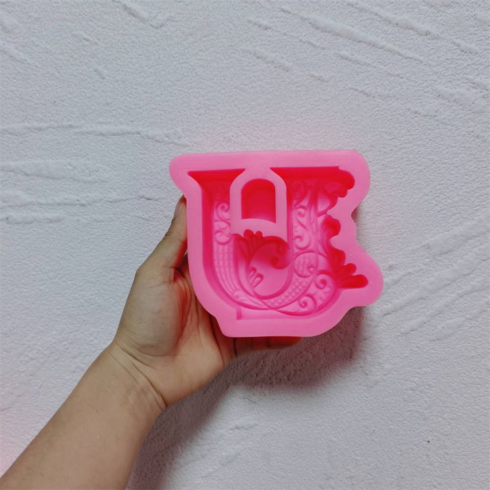View of the Alphabet Silicone Candle Moulds silicone candle mould from MYKA Candles and Moulds, ideal for DIY soap moulds and cake mould projects.