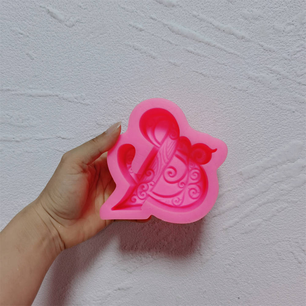 The flexible Alphabet Silicone Candle Moulds silicone candle mould by MYKA Candles and Moulds, suitable for soap moulds and food-grade cake mould use.