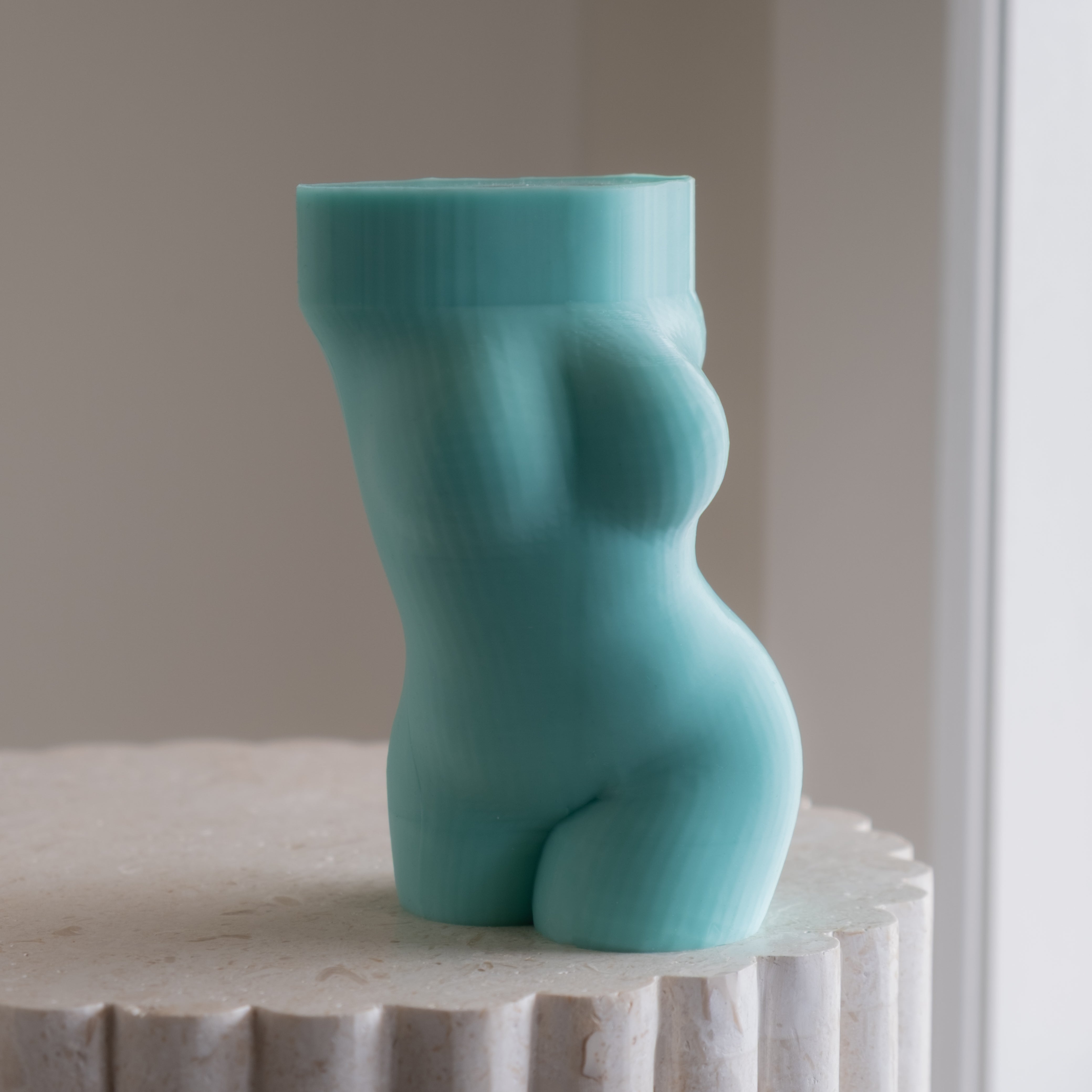 A detailed Aphrodite Silicone Candle Mould silicone candle mould by MYKA Candles and Moulds, perfect for candle making, soap moulds, and resin moulds.
