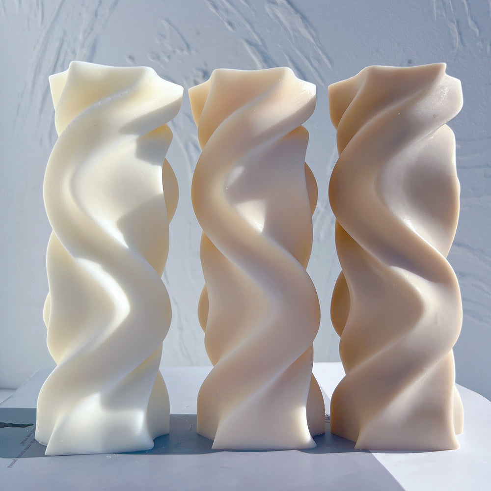 A versatile Asymmetrical Pillar Candle Mould silicone candle mould by MYKA Candles and Moulds, suitable for resin moulds and decorative cake mould shapes.