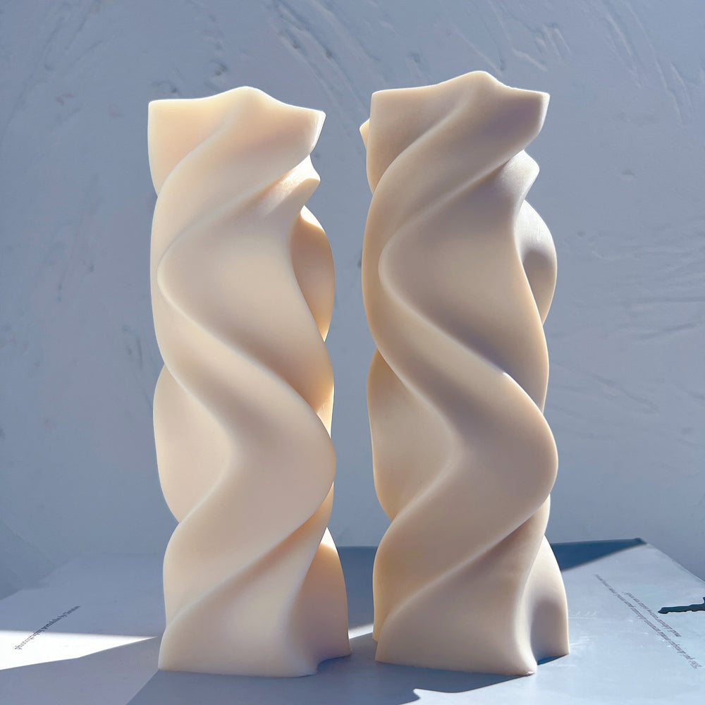 High-quality Asymmetrical Pillar Candle Mould silicone candle mould from MYKA Candles and Moulds, great for resin moulds and professional baking mould needs.