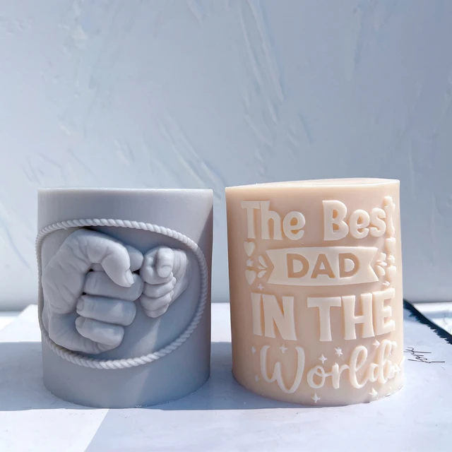 A premium Best Dad Candle Mould silicone candle mold by MYKA Candles and Moulds, a versatile tool for soap, resin, and cake mould crafting.