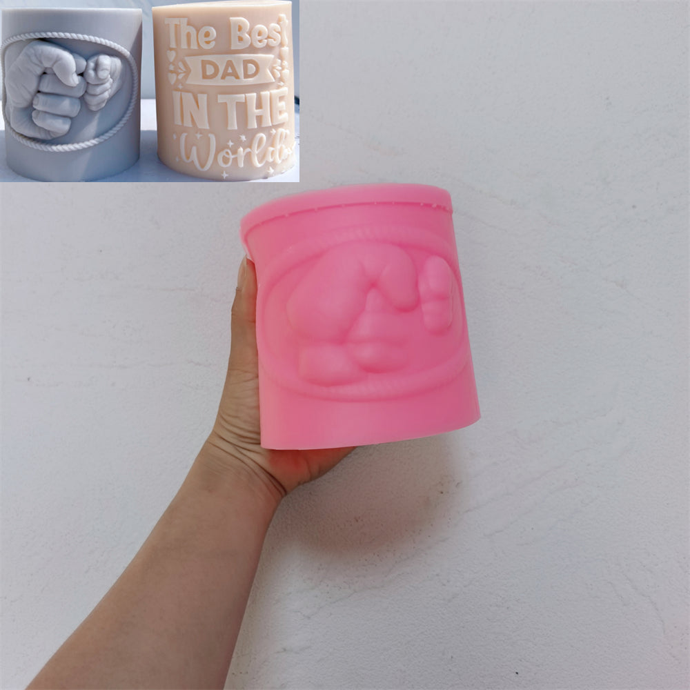 The flexible Best Dad Candle Mould silicone candle mould by MYKA Candles and Moulds, suitable for soap moulds and food-grade cake mould use.