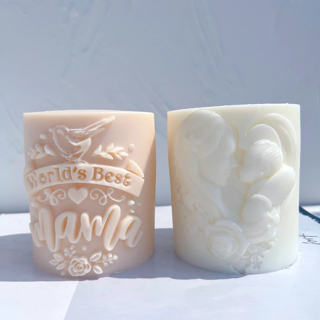 A heat-resistant Best Mama Candle Mould silicone candle mould by MYKA Candles and Moulds, ideal for soap, resin, and baking mould applications.