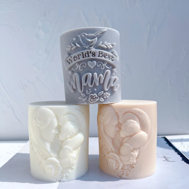 A detailed Best Mama Candle Mould silicone candle mould by MYKA Candles and Moulds, perfect for candle making, soap moulds, and resin moulds.