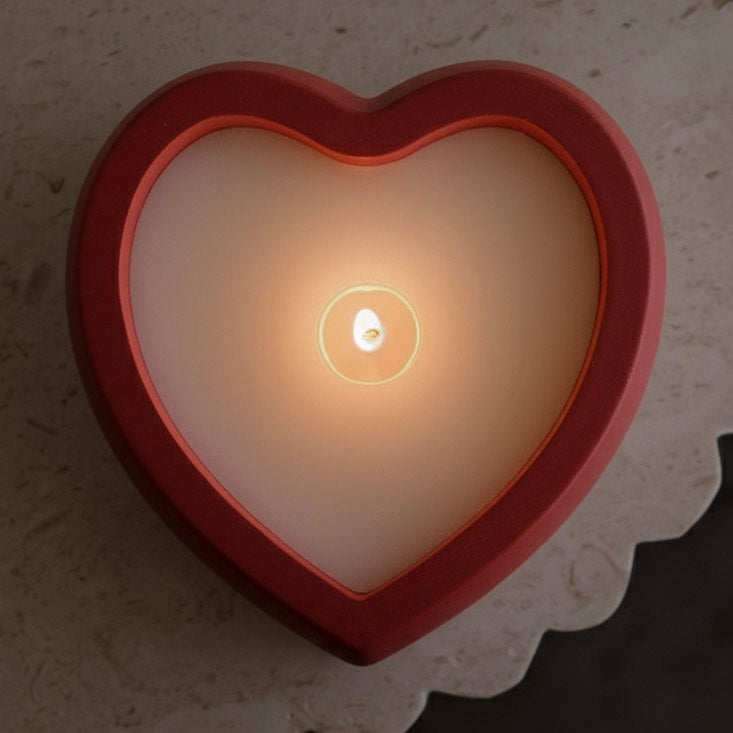 View of the Beveled Heart Vessel Silicone Mould silicone candle mould from MYKA Candles and Moulds, ideal for DIY candle jars and cement pots.