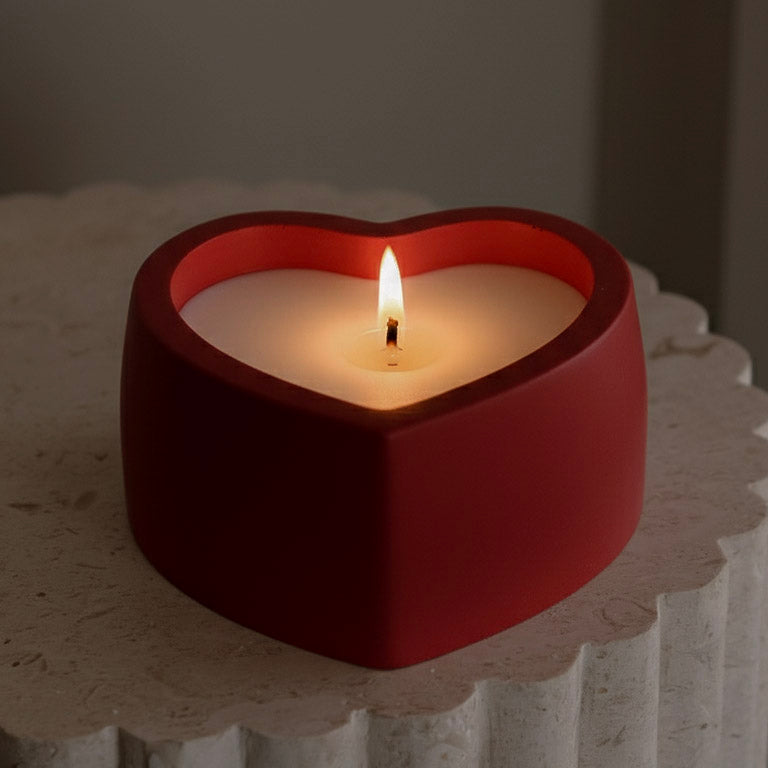 Durable Beveled Heart Vessel Silicone Mould silicone candle mould by MYKA Candles and Moulds, ideal for flower pot moulds and candle jars.