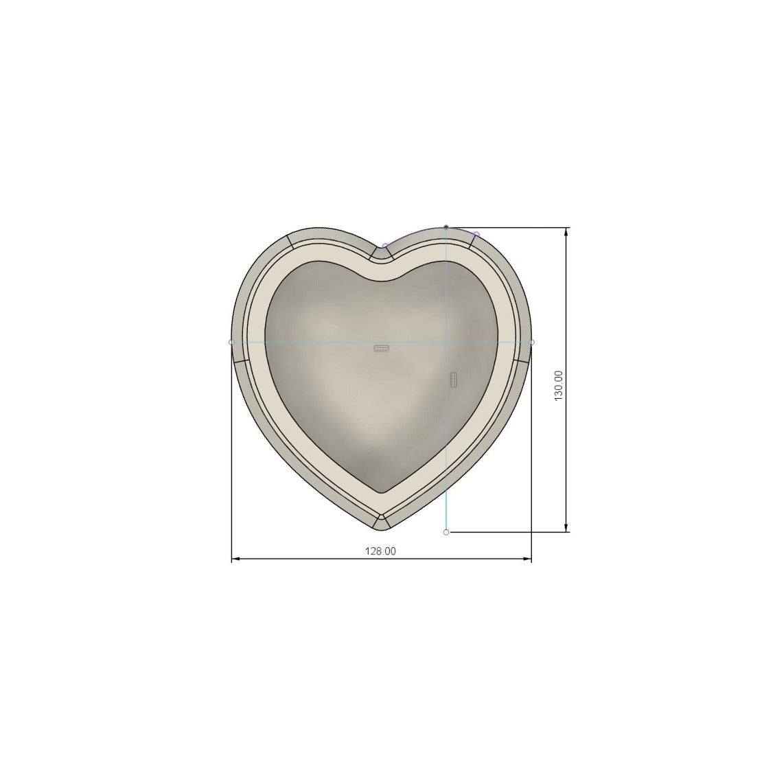 A versatile Beveled Heart Vessel Silicone Mould silicone candle mould by MYKA Candles and Moulds, suitable for resin jars and concrete planter moulds.