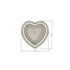 A versatile Beveled Heart Vessel Silicone Mould silicone candle mould by MYKA Candles and Moulds, suitable for resin jars and concrete planter moulds.