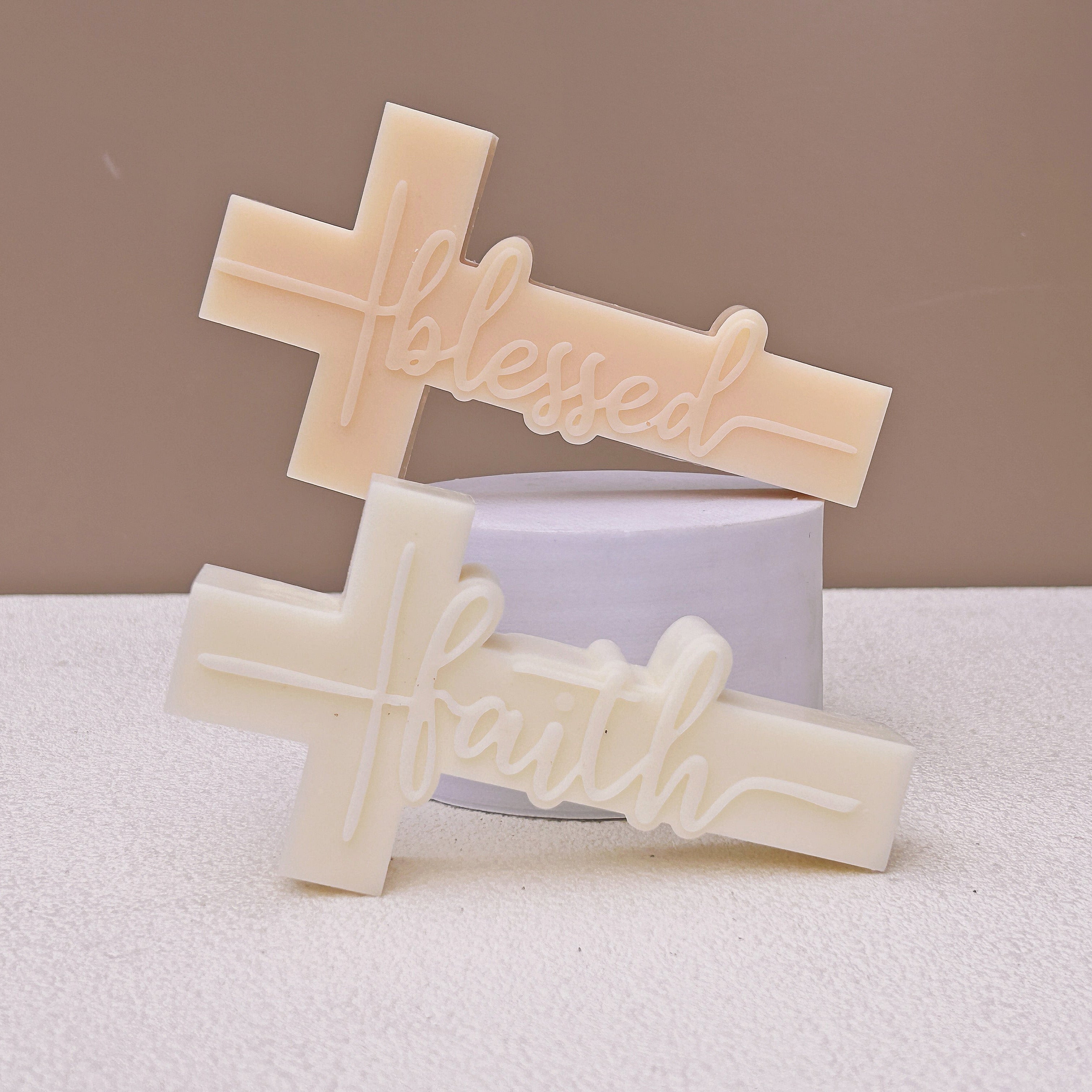 Durable Blessed Cross Candle Mould silicone candle mould by MYKA Candles and Moulds, ideal for resin moulds, soap moulds, and cake mould creations.