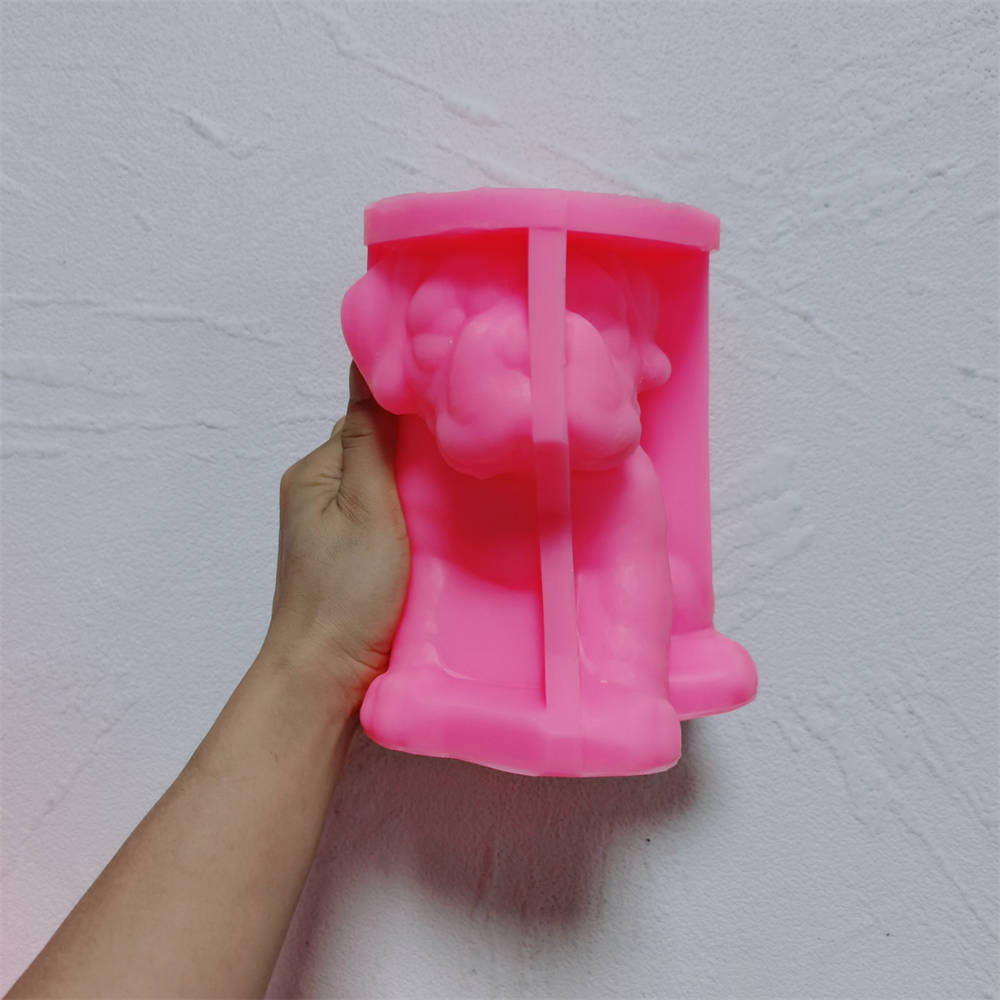 A high-performance Boxer Puppy Candle Mould silicone candle mold from MYKA Candles and Moulds for resin art and professional baking mould use.