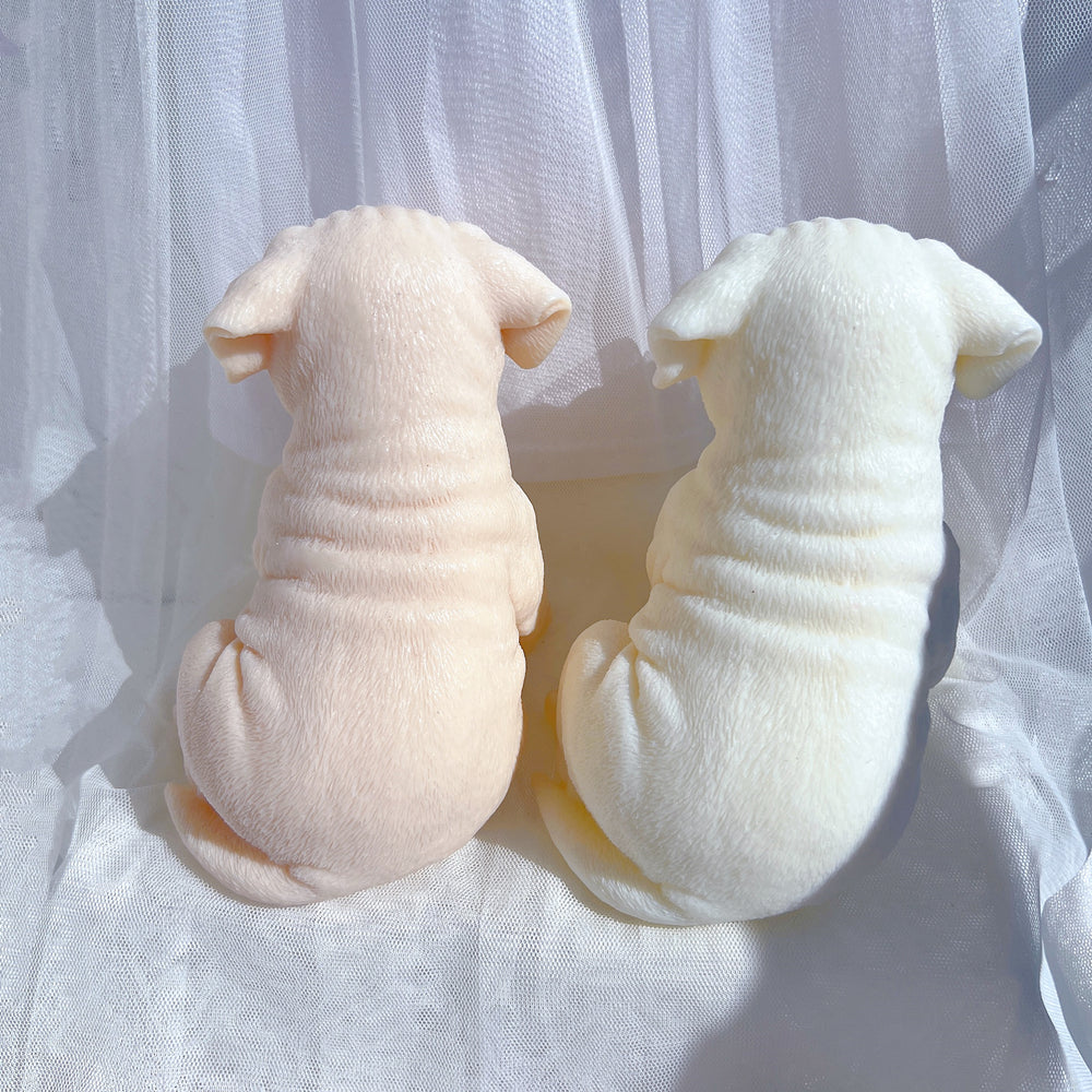 High-quality Boxer Puppy Candle Mould silicone candle mould from MYKA Candles and Moulds, great for resin moulds and professional baking mould needs.