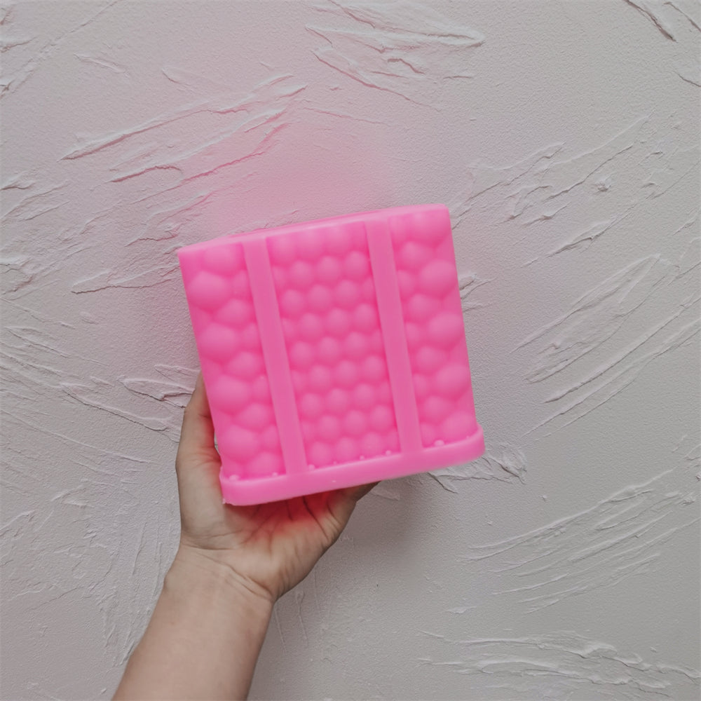 A high-performance Braid Cube Candle Mould silicone candle mold from MYKA Candles and Moulds for resin art and professional baking mould use.