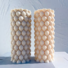 A detailed Braid Pillar Candle Mould silicone candle mould by MYKA Candles and Moulds, perfect for candle making, soap moulds, and resin moulds.