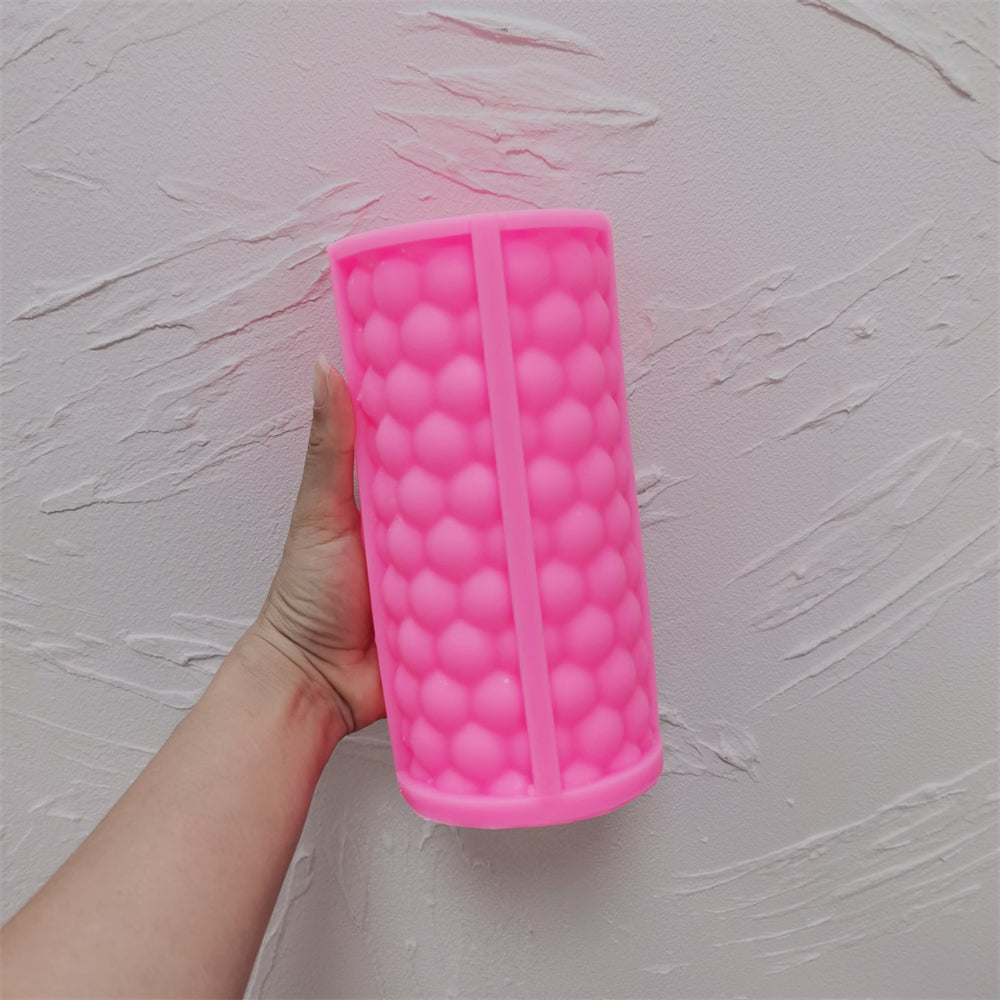 Crafting with the Braid Pillar Candle Mould silicone candle mould by MYKA Candles and Moulds, also used for soap, resin, and cake moulds.