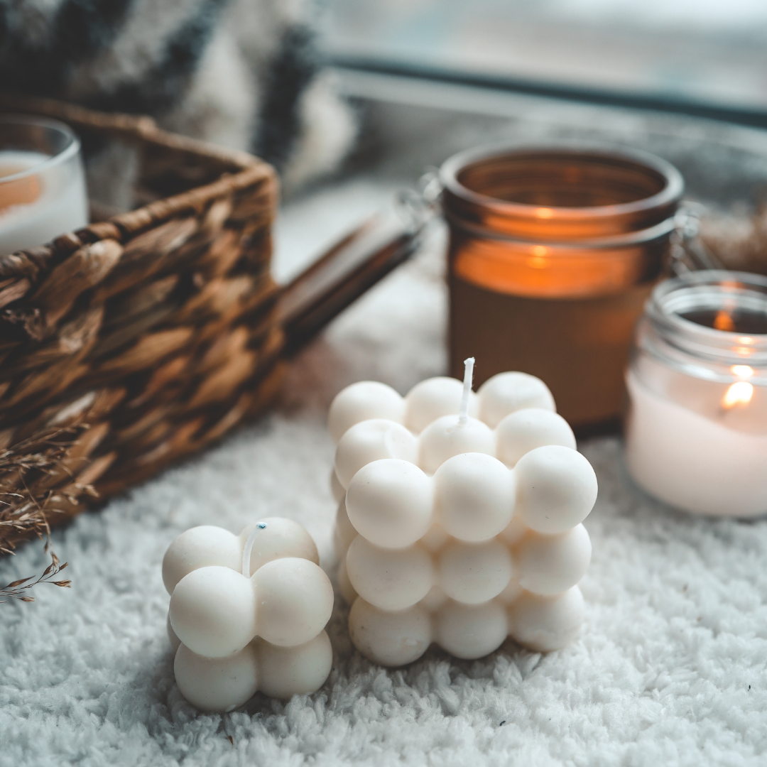 The Bubble Cube Candle Moulds silicone candle mould from MYKA Candles and Moulds, a professional supply for candle, soap, and baking moulds.