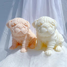 A high-performance Bulldog Puppy Candle Mould silicone candle mold from MYKA Candles and Moulds for resin art and professional baking mould use.
