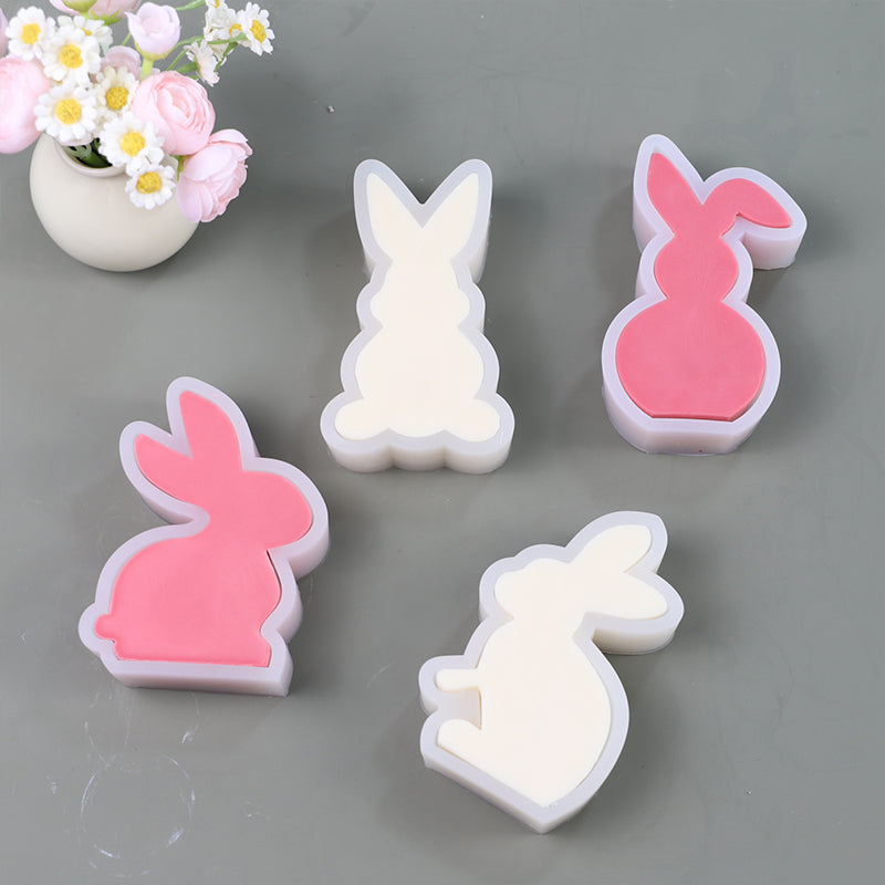 A Bunny Candle Moulds silicone candle mold by MYKA Candles and Moulds, the perfect multipurpose tool for soap, resin, and cake mould casting.