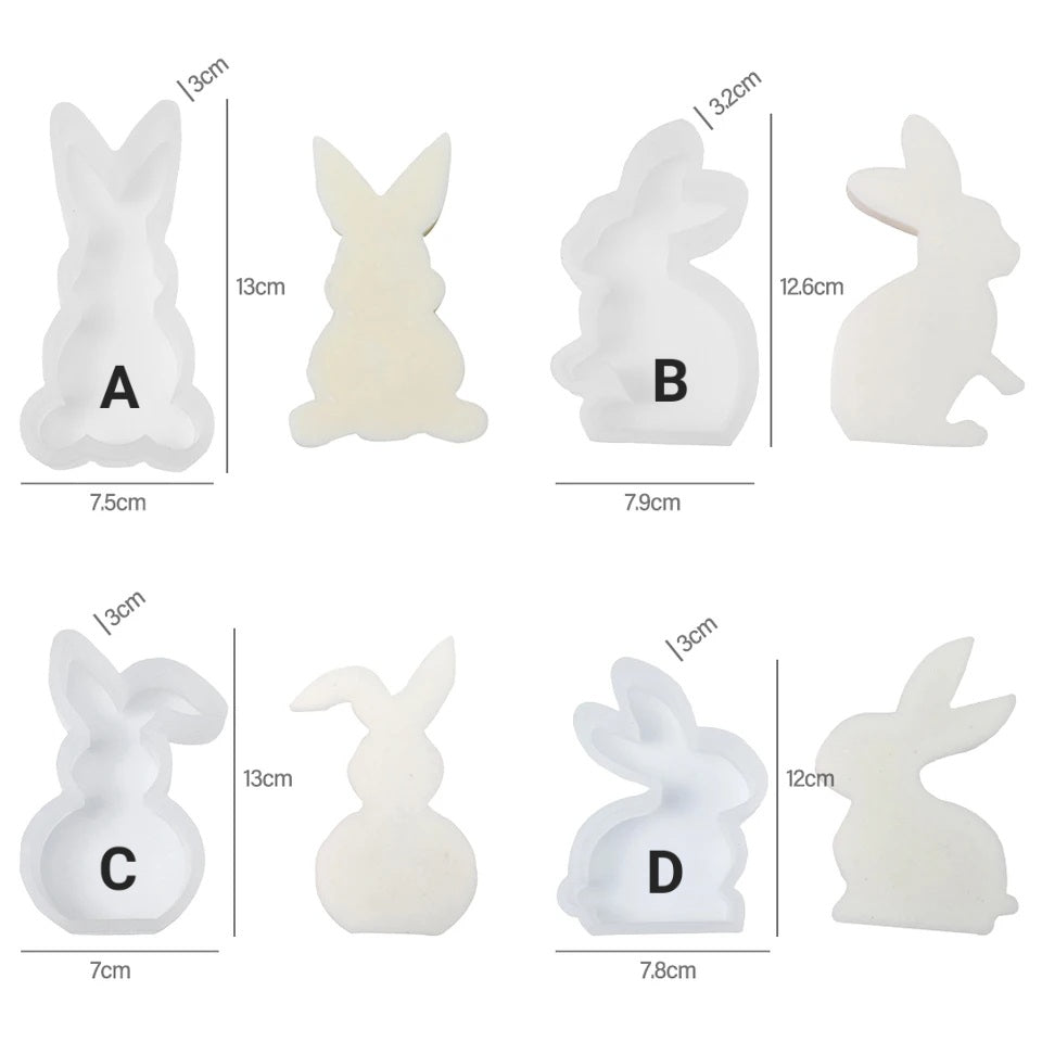 The Bunny Candle Moulds silicone candle mould by MYKA Candles and Moulds, perfect for small business candle, soap, and cake mould production.