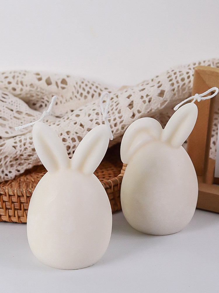 A Bunny Egg Candle Moulds silicone candle mold by MYKA Candles and Moulds, the perfect multipurpose tool for soap, resin, and cake mould casting.