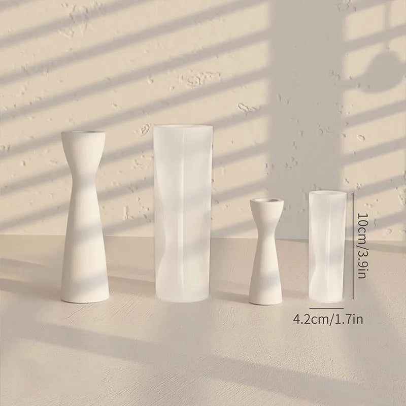 An aesthetic Candle Holder Candle Moulds silicone candle mould from MYKA Candles and Moulds, perfect for soap, resin, and cake mould art.