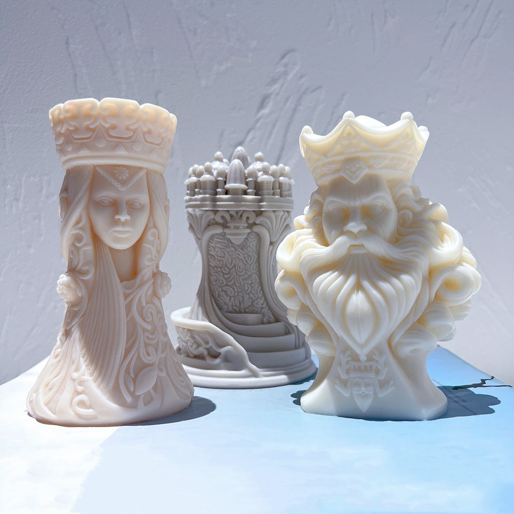 A premium Chess Candle Moulds silicone candle mold by MYKA Candles and Moulds, a versatile tool for soap, resin, and cake mould crafting.